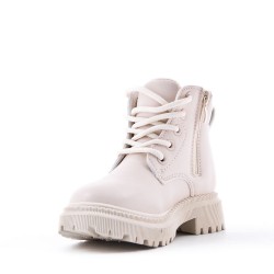 Children's ankle boot in mixed materials