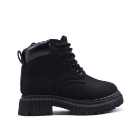 Children's ankle boot in mixed materials