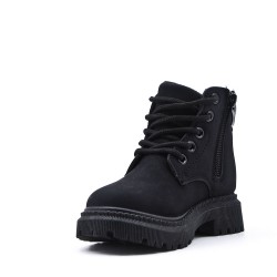 Children's ankle boot in mixed materials