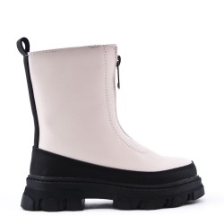 Children's ankle boot in mixed materials