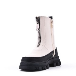 Children's ankle boot in mixed materials