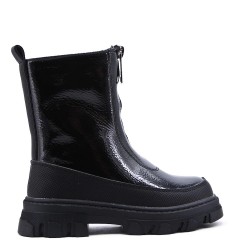 Children's ankle boot in mixed materials
