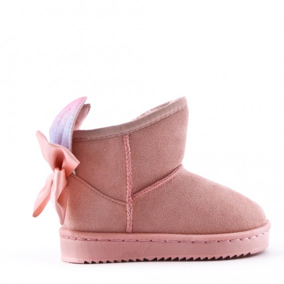 Children's ankle boot in mixed materials