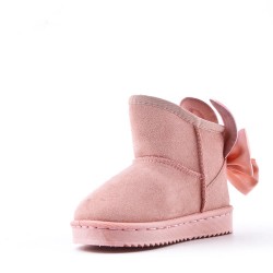 Children's ankle boot in mixed materials