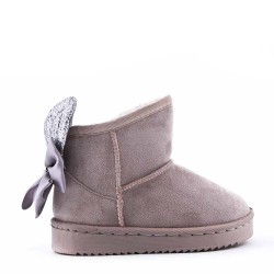 Children's ankle boot in mixed materials