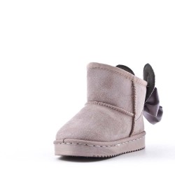 Children's ankle boot in mixed materials