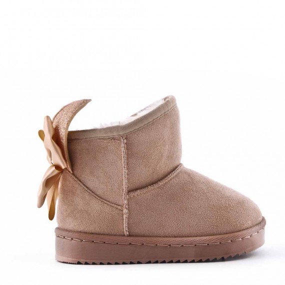 Children's ankle boot in mixed materials