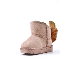 Children's ankle boot in mixed materials