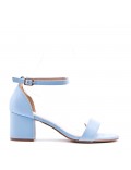 Faux leather heeled sandal