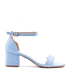 Faux leather heeled sandal