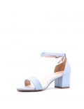 Faux leather heeled sandal