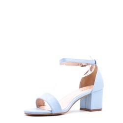 Faux leather heeled sandal