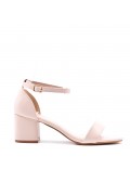 Faux leather heeled sandal