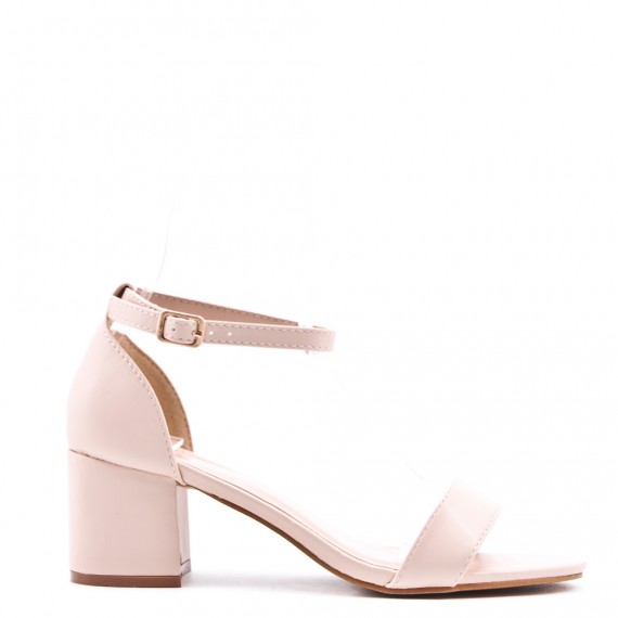 Faux leather heeled sandal