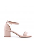 Faux leather heeled sandal