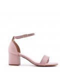 Faux leather heeled sandal