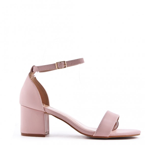 Faux leather heeled sandal