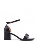 Faux leather heeled sandal