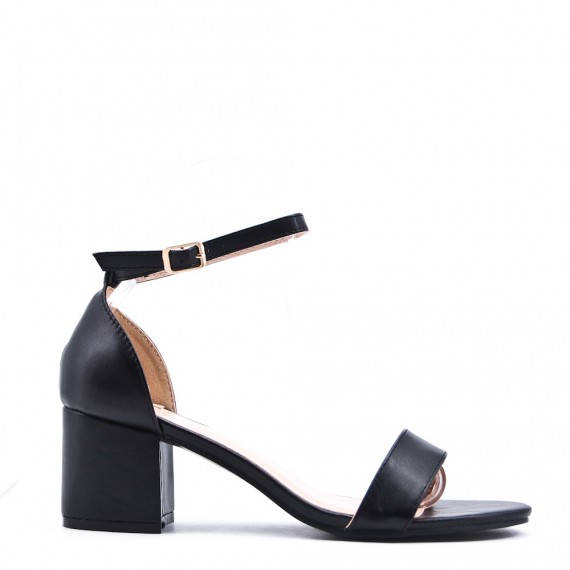 Faux leather heeled sandal