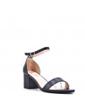 Faux leather heeled sandal