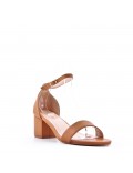 Faux leather heeled sandal