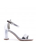 Faux leather heeled sandal