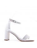 Faux leather heeled sandal