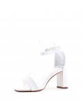 Faux leather heeled sandal