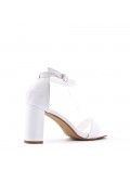 Faux leather heeled sandal