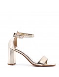 Faux leather heeled sandal