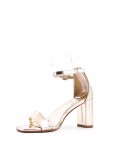 Faux leather heeled sandal