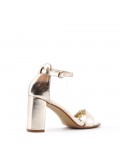 Faux leather heeled sandal