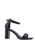 Faux leather heeled sandal