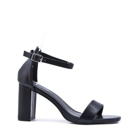 Faux leather heeled sandal