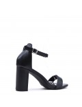 Faux leather heeled sandal