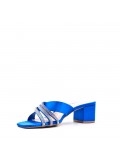 Mix-materials heeled sandal 