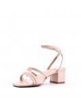 Faux leather heeled sandal