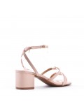 Faux leather heeled sandal