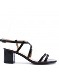 Faux leather heeled sandal