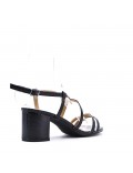 Faux leather heeled sandal