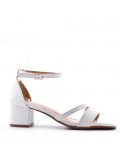 Faux leather heeled sandal