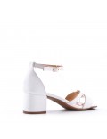 Faux leather heeled sandal