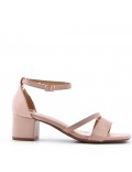 Faux leather heeled sandal