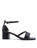 Faux leather heeled sandal