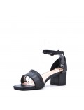 Faux leather heeled sandal