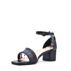 Faux leather heeled sandal