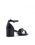 Faux leather heeled sandal