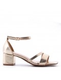 Faux leather heeled sandal