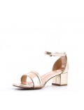 Faux leather heeled sandal