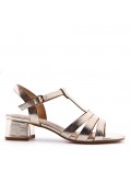 Faux leather heeled sandal